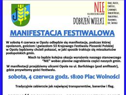 Mieszkańcy podopolskich gmin będą manifestować w czasie festiwalu