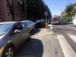 Trzy auta zderzyły się na ul. Plebiscytowej