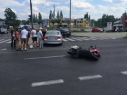 Wypadek na Zaodrzu. Motocyklista w szpitalu.