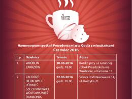 Prezydent Opola organizuje serię spotkań z mieszkańcami