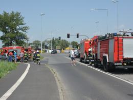 Citroen zapalił się na obwodnicy Opola