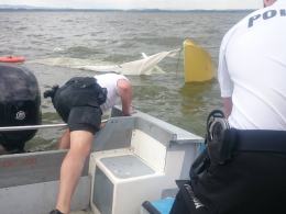 Jacht przewrócił się na Jeziorze Otmuchowskim