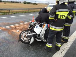 Policjant-motocyklista ranny w wypadku na obwodnicy