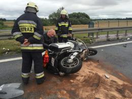 Policjant-motocyklista ranny w wypadku na obwodnicy