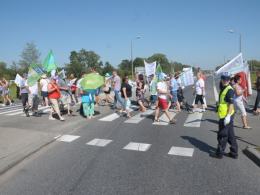 Duże Opole. Kolejna blokada obwodnicy Opola.