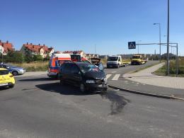 Zderzenie seata i fiata na Malince