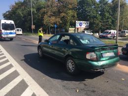 Zderzenie karetki pogotowia i audi na ul. Ozimskiej