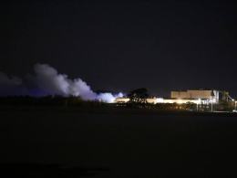 Pożar wysypiska odpadów pod Brzegiem
