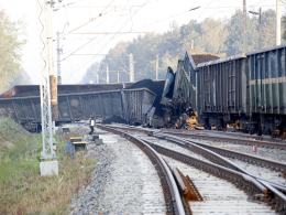 Pod Tarnowem Opolskim wykoleił się pociąg z węglem