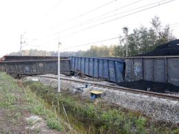 Pod Tarnowem Opolskim wykoleił się pociąg z węglem