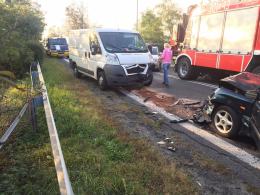 Dwie osoby ranne po zderzeniu citroena i hondy na ul. Strzeleckiej