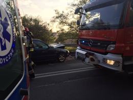 Dwie osoby ranne po zderzeniu citroena i hondy na ul. Strzeleckiej