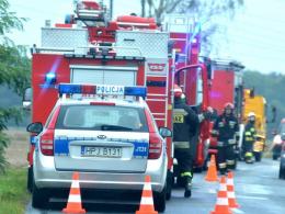Nissan micra wypadł z drogi pod Lubszą