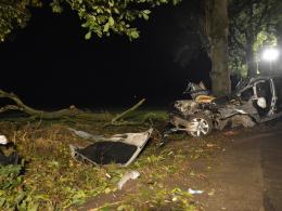 Pijany kierowca BMW wjechał do rowu