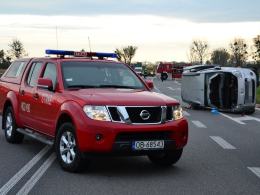 Wypadek na obwodnicy Grodkowa, dwie osoby ranne