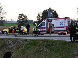 Wypadek na obwodnicy Grodkowa, dwie osoby ranne