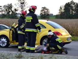 Wypadek na obwodnicy Grodkowa, dwie osoby ranne