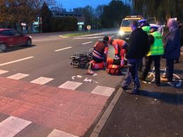 Rowerzysta potrącony przez samochód