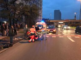 Rowerzysta potrącony przez samochód