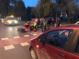 Rowerzysta potrącony przez samochód