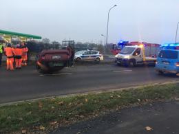 Dachowanie forda na ulicy Plebiscytowej