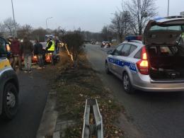 Dachowanie forda na ulicy Plebiscytowej