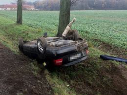 Audi dachowało na drodze krajowej nr 11