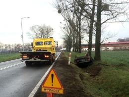 Audi dachowało na drodze krajowej nr 11