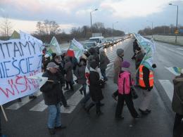 Duże Opole. 100 osób blokowało obwodnicę miasta.