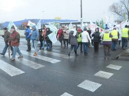 Duże Opole. 100 osób blokowało obwodnicę miasta.