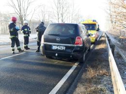 Zderzenie czterech samochodów przed Zawadą