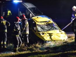 Dachowanie bmw pod Popielowem