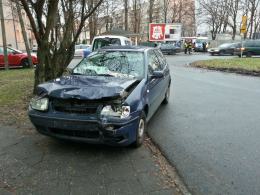 Poranne zderzenie dwóch volkswagenów