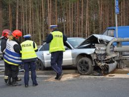 Wypadek na autostradzie A4. W akcji śmigłowiec LPR.