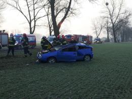 Seat dachował w Sławicach