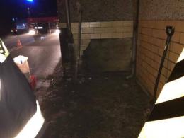 Toyota wjechała w budynek w Myślinie