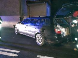Toyota wjechała w budynek w Myślinie
