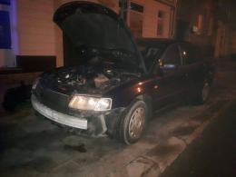 Kolizja i przewrócony fiat na ul. Plebiscytowej