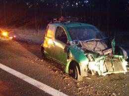 Wystrzał opony przyczyną groźnego wypadku na autostradzie A4