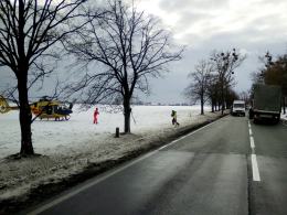 Groźny wypadek pod Kluczborkiem. W akcji śmigłowiec LPR.