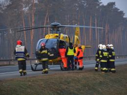 Zderzenie dwóch busów na autostradzie A4. Ranne 3 osoby.