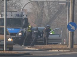 Pijany kierowca uderzył w radiowóz na skrzyżowaniu