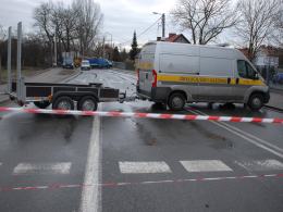 Wyciek gazu na ul. Jagiellonów. Robotnicy uszkodzili gazociąg.