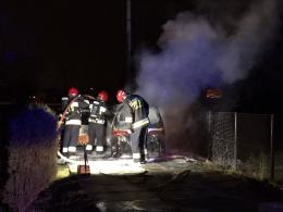 Fiat seicento spłonął na Zaodrzu
