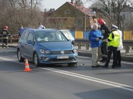 Zderzenie na wiadukcie na ul. Obrońców Stalingradu