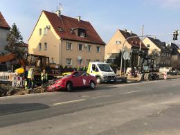 Pijana kobieta wjechała do rowu na remontowanym odcinku ul. Niemodlińskiej