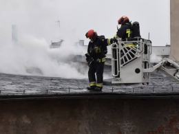 Pożar w dawnym browarze w Brzegu