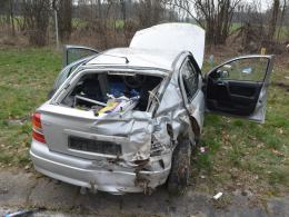 Zderzenie i dachowanie na A4, w akcji śmigłowiec LPR
