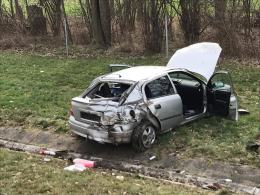 Zderzenie i dachowanie na A4, w akcji śmigłowiec LPR
