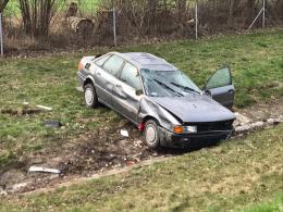 Zderzenie i dachowanie na A4, w akcji śmigłowiec LPR